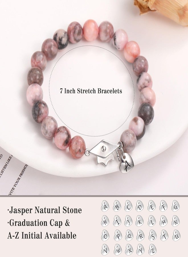 Sistble Graduation Gifts Class of 2025 Graduation Bracelet A Initial Bracelets for Women 8th 6th 5th Grade Graduation Decorations Middle High School Teen Girl Gifts Zebra Stone Jewelry - Image 5